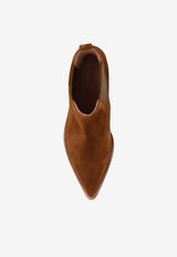 Gianvito Rossi Wylie 45 Suede Ankle Boots Brown G72901 45CUO-CASTEXA