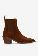 Gianvito Rossi Wylie 45 Suede Ankle Boots Brown G72901 45CUO-CASTEXA