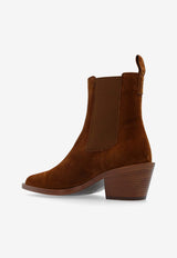Gianvito Rossi Wylie 45 Suede Ankle Boots Brown G72901 45CUO-CASTEXA