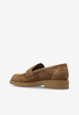 Gianvito Rossi Harris Suede Loafers Brown U25210 20GOM-SUECAML