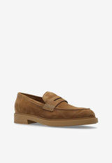 Gianvito Rossi Harris Suede Loafers Brown U25210 20GOM-SUECAML