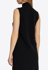 Versace Knitted Wool Mini Dress Black 1015759 1A11287-1B000