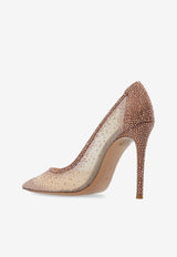 Gianvito Rossi Rania 105 Crystal Mesh Pumps Beige G20130 15RIC-COZPRND