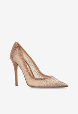 Gianvito Rossi Rania 105 Crystal Mesh Pumps Beige G20130 15RIC-COZPRND