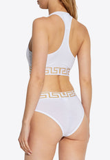 Versace Greca Racerback Bra White AUD01039 1A10011-A1001