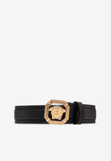 Versace La Medusa Leather Belt Black 1016069 1A11250-1B00V