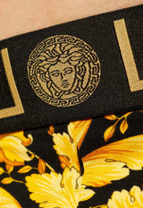 Versace Barocco Jacquard Swimming Briefs Yellow 1001383 1A11188-5B010