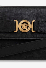 Versace Medusa Biggie Leather Messenger Bag Black 1012886 1A10544-1B00V