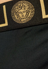 Versace Greca Border Swimming Briefs Black ABU01025 1A11119-A80G
