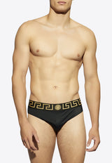 Versace Greca Border Swimming Briefs Black ABU01025 1A11119-A80G