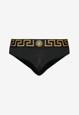Versace Greca Border Swimming Briefs Black ABU01025 1A11119-A80G