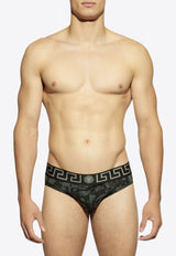 Versace Barocco Jacquard Jockstraps Gray 1001382 1A11188-5B050