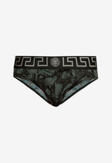 Versace Barocco Jacquard Jockstraps Gray 1001382 1A11188-5B050
