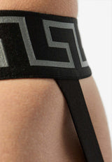 Versace Barocco Jacquard Jockstraps Gray 1001382 1A11188-5B050