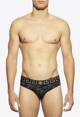 Versace Barocco Jacquard Briefs Black 1001383 1A11188-5B050