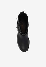 Gianvito Rossi Thiago Calf Leather Mid-Calf Boots Black G73004 20GOM-CLNNERO