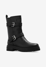 Gianvito Rossi Thiago Calf Leather Mid-Calf Boots Black G73004 20GOM-CLNNERO