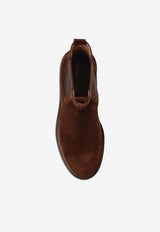 Gianvito Rossi Chester Suede Ankle Boots Brown G73462 20GOM-SUEBROW