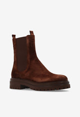 Gianvito Rossi Chester Suede Ankle Boots Brown G73462 20GOM-SUEBROW