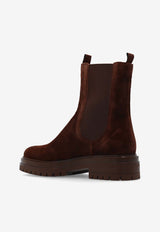 Gianvito Rossi Chester Suede Ankle Boots Brown G73462 20GOM-SUEBROW