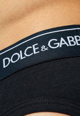 Dolce & Gabbana Logo Waistband Briefs - Set of 2 Navy M9C03J ONN95-B9680