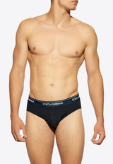 Dolce & Gabbana Logo Waistband Briefs - Set of 2 Navy M9C03J ONN95-B9680
