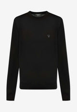 Versace Medusa Wool-Blend Knitted Sweater Black 1010534 1A07614-1B000