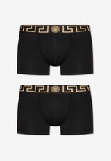 Versace Medusa Greca Waistband Boxers - Set of 2 Black AU10181 1A10011-A80G