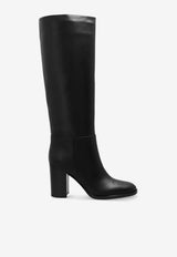 Gianvito Rossi Santiago 85 Knee-High Leather Boots Black G80479 85CUO-VGTNERO