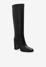 Gianvito Rossi Santiago 85 Knee-High Leather Boots Black G80479 85CUO-VGTNERO