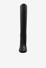Gianvito Rossi Santiago 85 Knee-High Leather Boots Black G80479 85CUO-VGTNERO