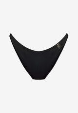 Givenchy Logo Bikini Bottom Black DÓŁ BWA01 X316D-001