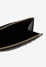 Ferragamo Gancini Leather Cardholder Black 661453 MICRO GANCIO 775663-NERO
