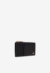 Ferragamo Gancini Leather Cardholder Black 661453 MICRO GANCIO 775663-NERO