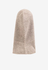 GANNI Wool Tied Balaclava Snood Beige A5983 5840-859