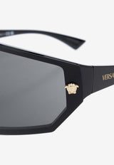Versace Oversized Geometric Logo Sunglasses Gray 0VE4461 0-GB1 87