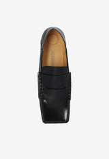 Jacquemus Carré Square-Toe Leather Loafers Black 243FO147 4036-990