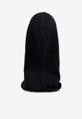 GANNI Wool Tied Balaclava Snood Black A6223 5840-099