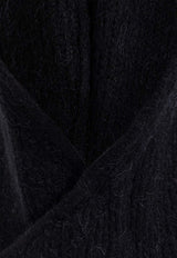GANNI Wool Tied Balaclava Snood Black A6223 5840-099