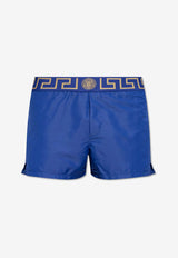 Versace Greca Border Swim Shorts Blue KĄPIELOWE ABU01022 1A11120-A85K