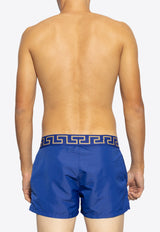 Versace Greca Border Swim Shorts Blue KĄPIELOWE ABU01022 1A11120-A85K
