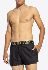 Versace Greca Border Swim Shorts Black KĄPIELOWE ABU01022 1A11120-A80G