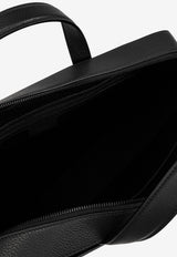 Ferragamo Hug Buckle Leather Briefcase Black 241652 TWINS 775193-NERO