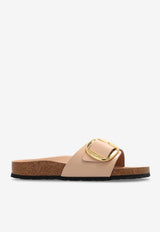 Birkenstock Madrid Big-Buckle Suede Slides Pink 1026496 0-HIGH SHINE NEW BEIGE