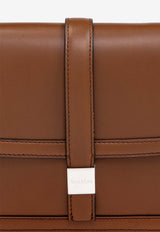 Max Mara Bianca Leather Clutch Bag Brown BIANCACLUTCH 2424516032-002