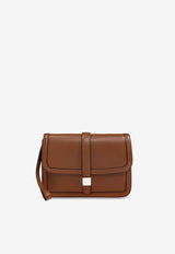 Max Mara Bianca Leather Clutch Bag Brown BIANCACLUTCH 2424516032-002