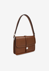 Max Mara Bianca Leather Shoulder Bag Brown BIANCA 2424516012-002