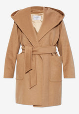 Max Mara Rialto Wool Coat with Hood Beige RIALTO 2421016022-001