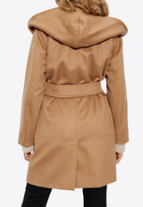 Max Mara Rialto Wool Coat with Hood Beige RIALTO 2421016022-001