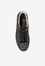Balmain B-Court Jacquard Sneakers Black DM1VI288 TJCM-EDK